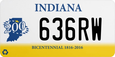 IN license plate 636RW