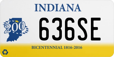 IN license plate 636SE