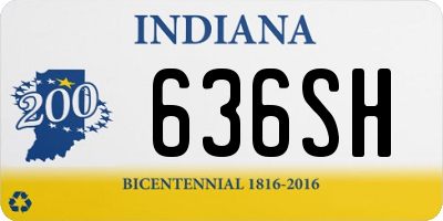 IN license plate 636SH