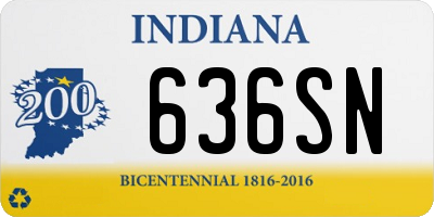 IN license plate 636SN