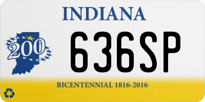 IN license plate 636SP