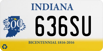 IN license plate 636SU