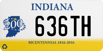 IN license plate 636TH