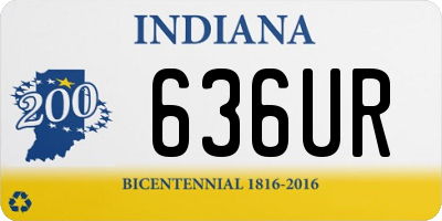 IN license plate 636UR