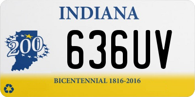 IN license plate 636UV