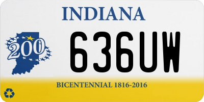 IN license plate 636UW