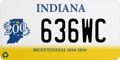 IN license plate 636WC