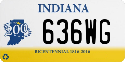 IN license plate 636WG