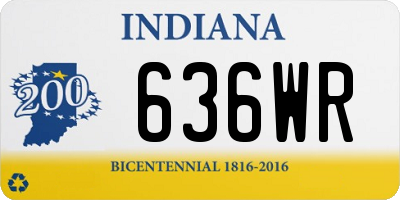 IN license plate 636WR