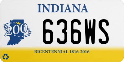 IN license plate 636WS