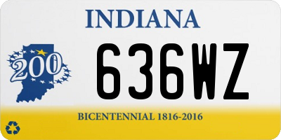 IN license plate 636WZ