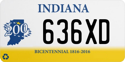 IN license plate 636XD