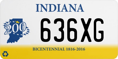 IN license plate 636XG