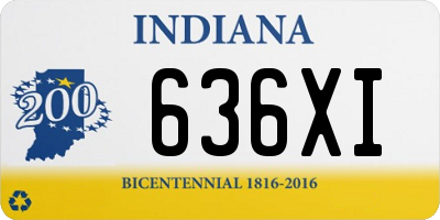 IN license plate 636XI