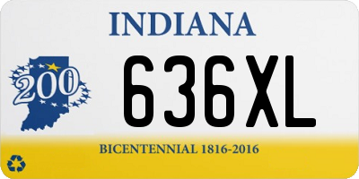 IN license plate 636XL
