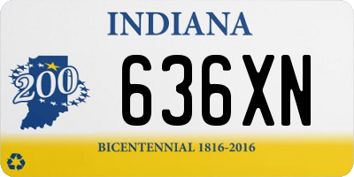 IN license plate 636XN