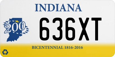 IN license plate 636XT