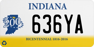 IN license plate 636YA