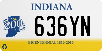 IN license plate 636YN