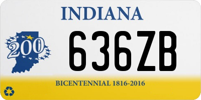 IN license plate 636ZB