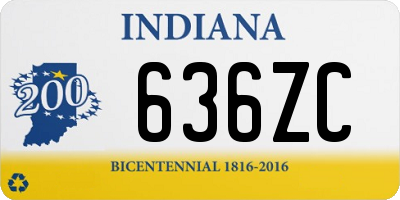 IN license plate 636ZC