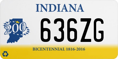 IN license plate 636ZG