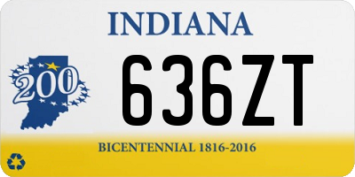 IN license plate 636ZT