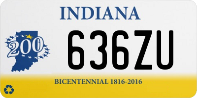 IN license plate 636ZU