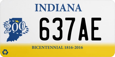 IN license plate 637AE