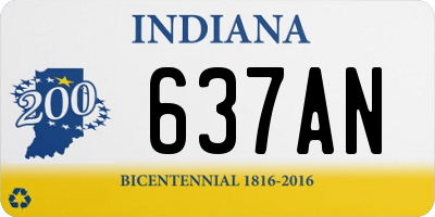 IN license plate 637AN