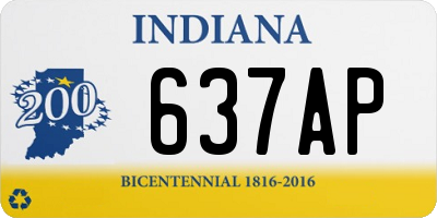 IN license plate 637AP