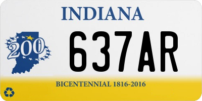 IN license plate 637AR