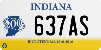 IN license plate 637AS