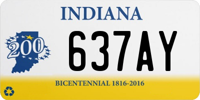 IN license plate 637AY