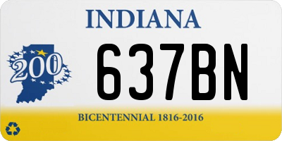 IN license plate 637BN