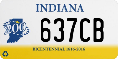 IN license plate 637CB