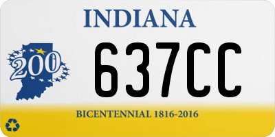 IN license plate 637CC