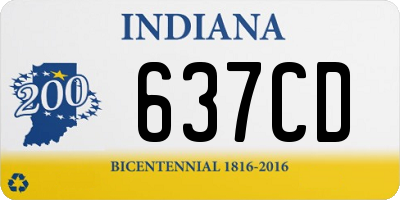 IN license plate 637CD