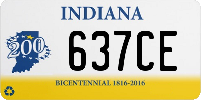 IN license plate 637CE