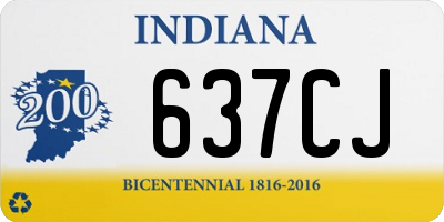IN license plate 637CJ
