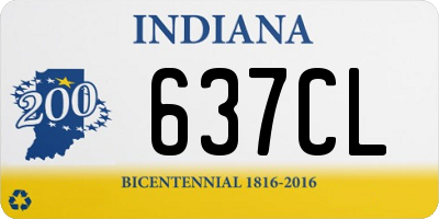 IN license plate 637CL