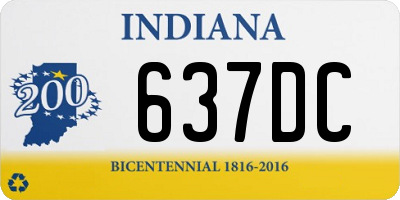 IN license plate 637DC