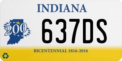 IN license plate 637DS