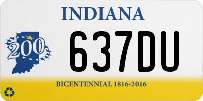 IN license plate 637DU