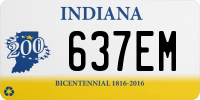 IN license plate 637EM