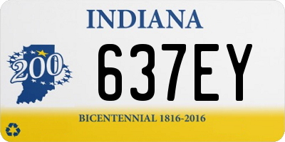 IN license plate 637EY