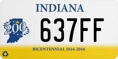 IN license plate 637FF