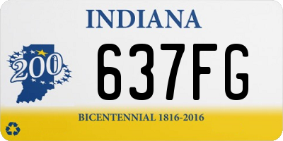 IN license plate 637FG