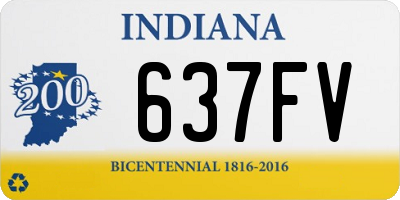 IN license plate 637FV