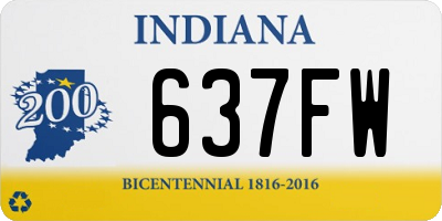 IN license plate 637FW